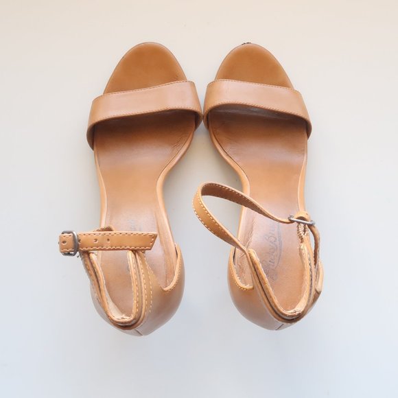 Lucky Brand Tan Open Toe Stiletto Heels / Sandals / Dress Shoes Size 7 - Picture 6 of 14